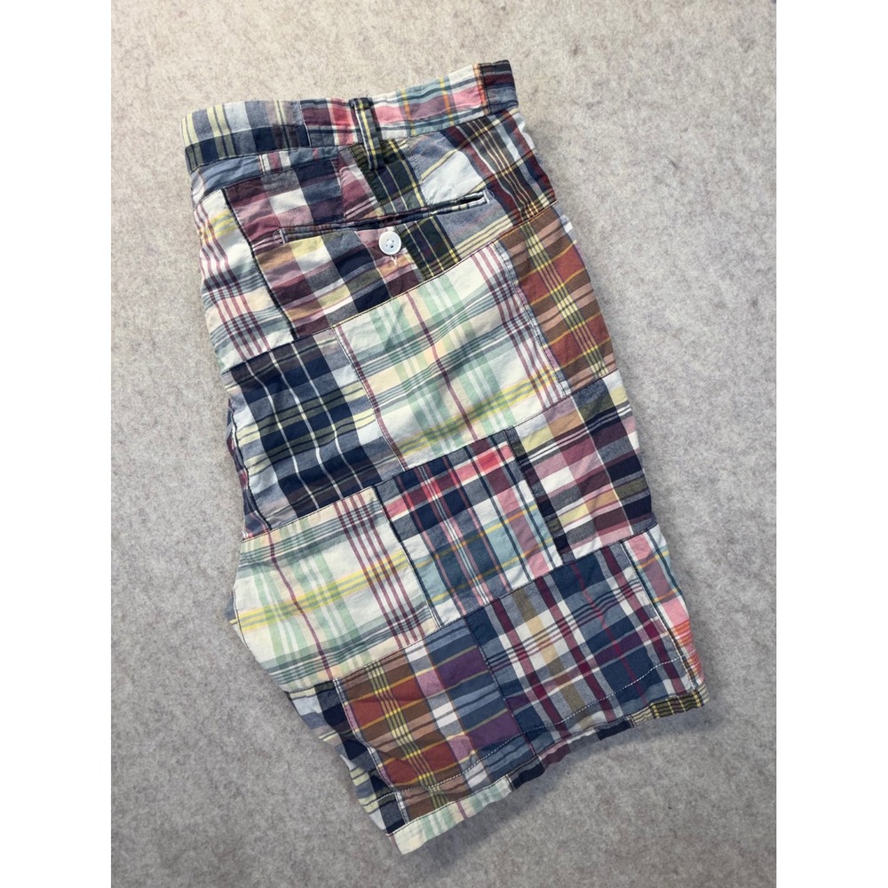 Polo Ralph Lauren Vintage Shorts Mens 35 Multicolor Patchwork India Madras Plaid
